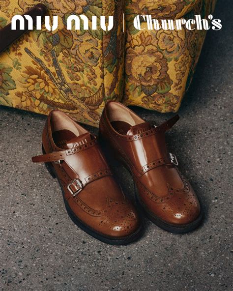 miu miu brogues|Miu Miu and Church's Collaborate on Brogues .